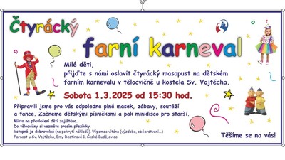 Č. BUDĚJOVICE: Čtyrácký farní karneval 2025