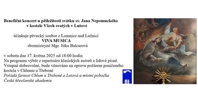 LUTOVÁ: Benefiční koncert pro kostel v Chlumu u Třeboně