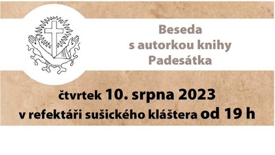 SUŠICE: Beseda s autorkou knihy „Padesátka“