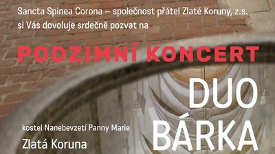 ZLATÁ KORUNA: Podzimní koncert „Duo Bárka“