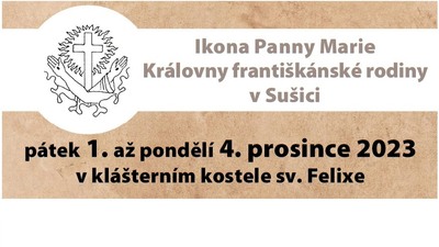 SUŠICE: Ikona Panny Marie Královny františkánské rodiny